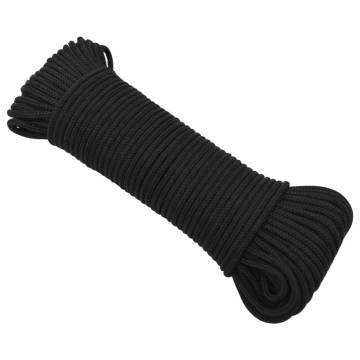  Boat Rope Full Black 5 mm 100 m Polypropylene