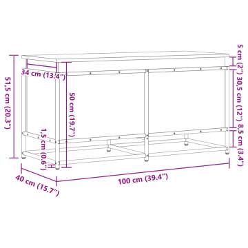  Storage Box with Lid Sonoma Oak 100x40x51.5 cm Engineered Wood