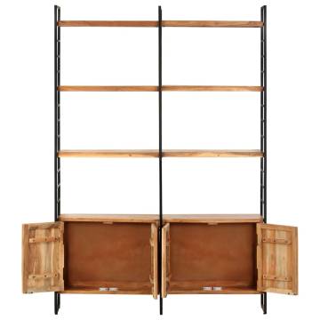  4-Tier Bookcase 124x30x180 cm Solid Acacia Wood