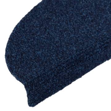  Self-adhesive Stair Mats 5 pcs Navy 56x17x3 cm Needle Punch