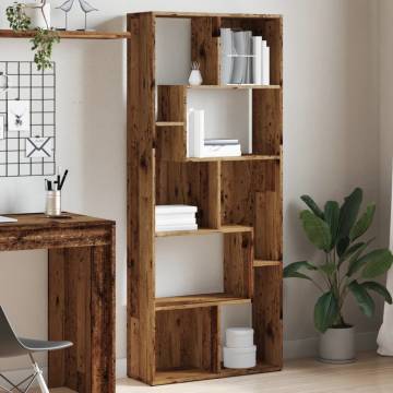  Bookcase Old Wood 67x24x161 cm Engineered Wood