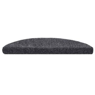  Self-adhesive Stair Mats 5 pcs Dark Grey 56x17x3 cm Needle Punch