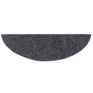  Self-adhesive Stair Mats 5 pcs Dark Grey 56x17x3 cm Needle Punch