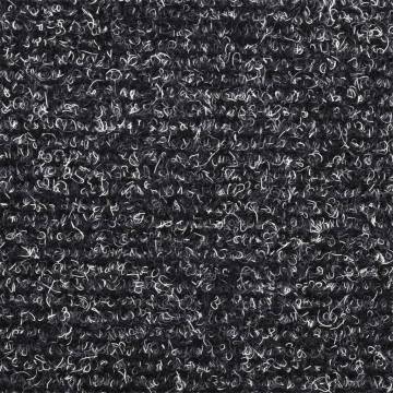  Self-adhesive Stair Mats 5 pcs Dark Grey 56x17x3 cm Needle Punch