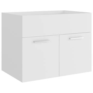  Sink Cabinet White 60x38.5x46 cm Engineered Wood