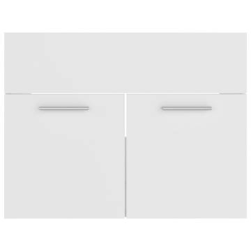  Sink Cabinet White 60x38.5x46 cm Engineered Wood