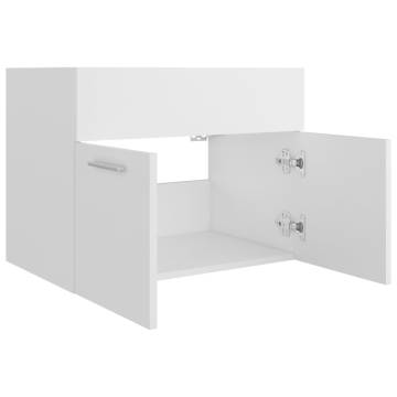  Sink Cabinet White 60x38.5x46 cm Engineered Wood