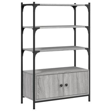 Bookcase 3-Tier Grey Sonoma 70x30x109.5 cm Engineered Wood