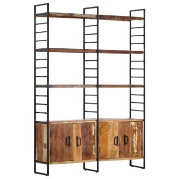  4-Tier Bookcase 124x30x180 cm Solid Reclaimed Wood