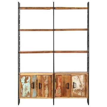  4-Tier Bookcase 124x30x180 cm Solid Reclaimed Wood