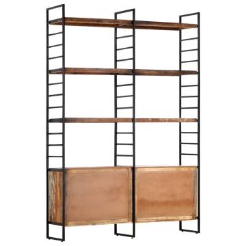  4-Tier Bookcase 124x30x180 cm Solid Reclaimed Wood