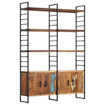  4-Tier Bookcase 124x30x180 cm Solid Reclaimed Wood