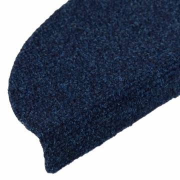  Self-adhesive Stair Mats 10 pcs Navy 56x17x3 cm Needle Punch