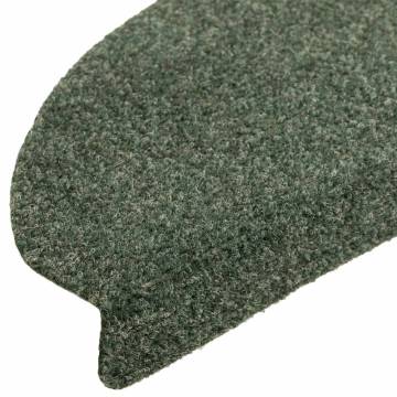  Self-adhesive Stair Mats 10 pcs Green 65x21x4 cm Needle Punch