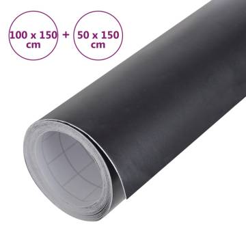  Car Films 2 pcs Matt Black 100x150 cm+50x150 cm