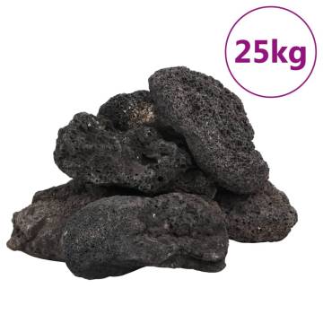  Volcanic Rocks 25 kg Black 10-30 cm