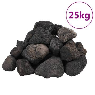  Volcanic Rocks 25 kg Black 5-8 cm