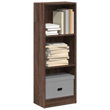  Bookcase Brown Oak 40x24x109 cm Engineered Wood