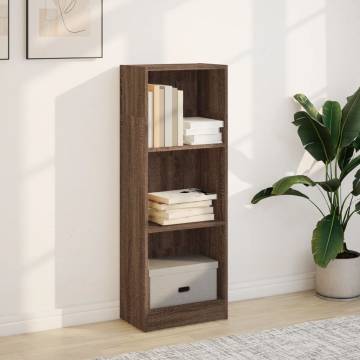  Bookcase Brown Oak 40x24x109 cm Engineered Wood