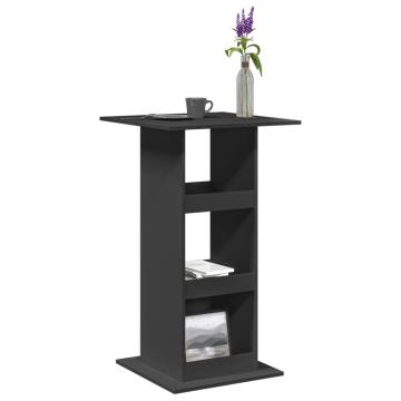  Bar Table with Storage Black 60x60x102 cm Engineered Wood