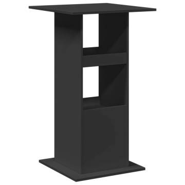  Bar Table with Storage Black 60x60x102 cm Engineered Wood