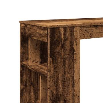  Bar Table with Racks Old Wood 102x50x103.5 cm Engineered Wood