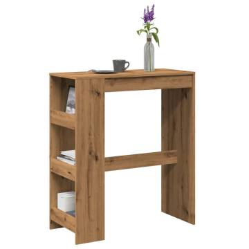  Bar Table with Racks Artisan Oak 90x40x103.5 cm Engineered Wood