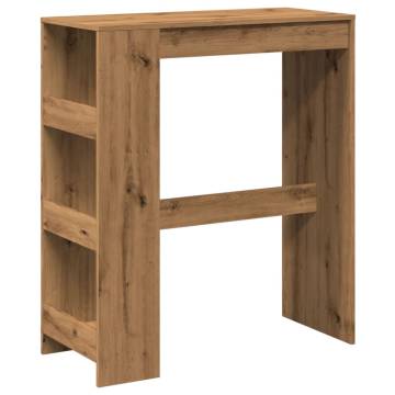  Bar Table with Racks Artisan Oak 90x40x103.5 cm Engineered Wood