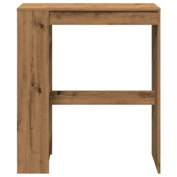  Bar Table with Racks Artisan Oak 90x40x103.5 cm Engineered Wood