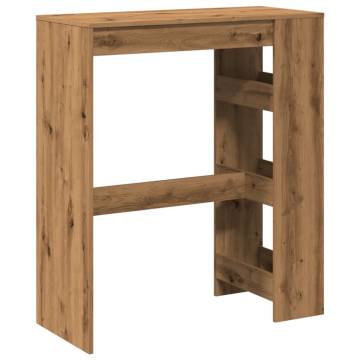  Bar Table with Racks Artisan Oak 90x40x103.5 cm Engineered Wood