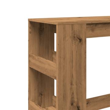  Bar Table with Racks Artisan Oak 90x40x103.5 cm Engineered Wood