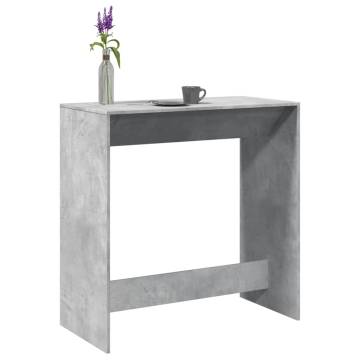  Bar Table Concrete Grey 102x50x103.5 cm Engineered Wood