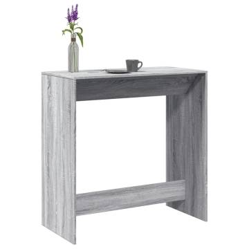  Bar Table Grey Sonoma 102x50x103.5 cm Engineered Wood