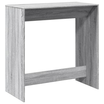  Bar Table Grey Sonoma 102x50x103.5 cm Engineered Wood