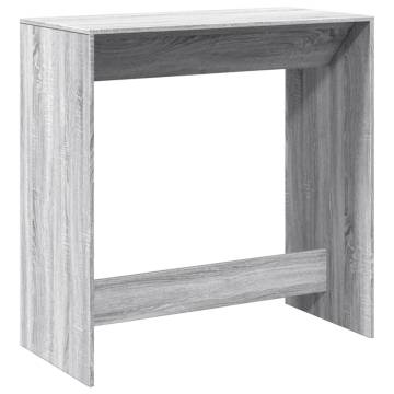  Bar Table Grey Sonoma 102x50x103.5 cm Engineered Wood