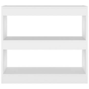 Book Cabinet/Room Divider White 80x30x72 cm