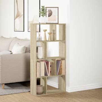  Bookcase Sonoma Oak 60x20x120 cm Engineered Wood