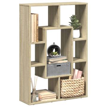  Bookcase Sonoma Oak 63x20x90 cm Engineered Wood