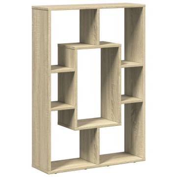  Bookcase Sonoma Oak 63x20x90 cm Engineered Wood