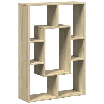  Bookcase Sonoma Oak 63x20x90 cm Engineered Wood