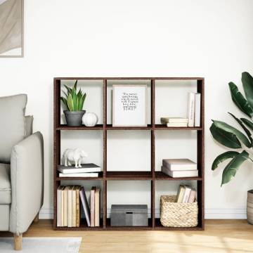  Room Divider Bookcase Brown Oak 102x29x103.5 cm Engineered Wood