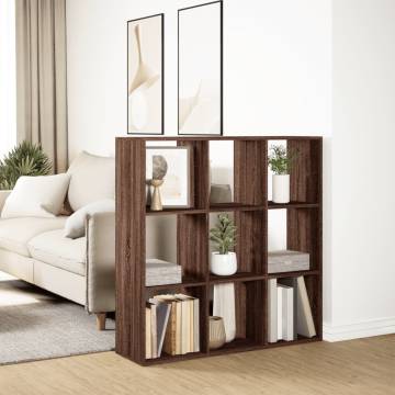  Room Divider Bookcase Brown Oak 102x29x103.5 cm Engineered Wood