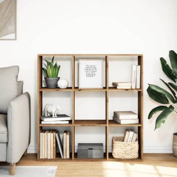  Room Divider Bookcase Artisan Oak 102x29x103.5 cm Engineered Wood