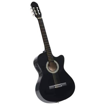  Western Classical Cutaway Guitar with Equalizer 6 Strings Black