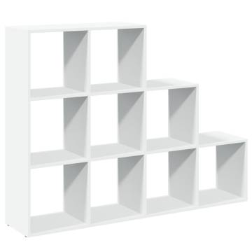  Room Divider Bookcase 3-Tier White 137.5x29x103.5 cm Engineered Wood