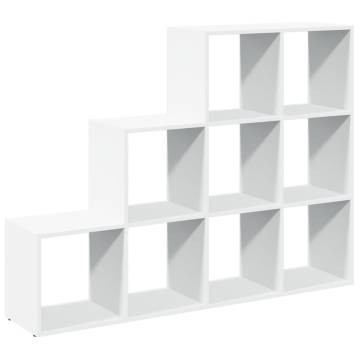  Room Divider Bookcase 3-Tier White 137.5x29x103.5 cm Engineered Wood