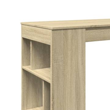  Bar Table with Racks Sonoma Oak 102x50x103.5 cm Engineered Wood