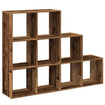  Room Divider Bookcase 3-Tier Old Wood 137.5x29x103.5 cm Engineered Wood