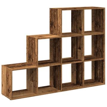  Room Divider Bookcase 3-Tier Old Wood 137.5x29x103.5 cm Engineered Wood