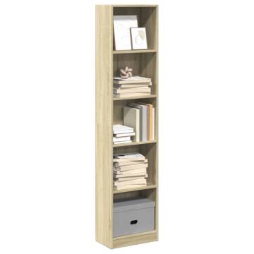  Bookcase Sonoma Oak 40x24x176 cm Engineered Wood